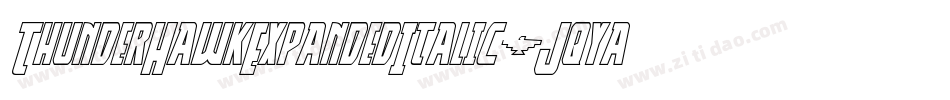 ThunderHawkExpandedItalic-Jqya字体转换