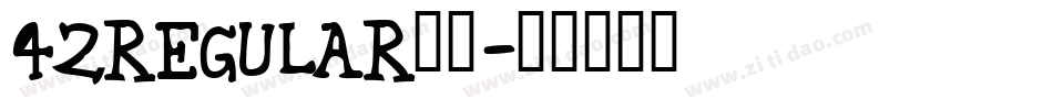 42regular字体字体转换