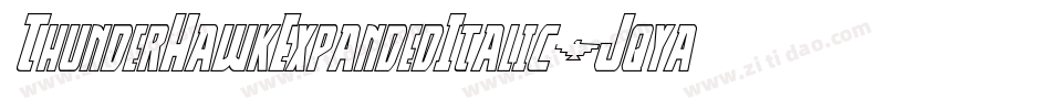 ThunderHawkExpandedItalic-Jqya字体转换