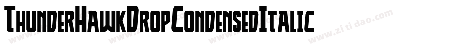 ThunderHawkDropCondensedItalic-DZpW字体转换