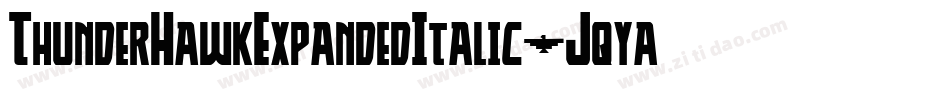 ThunderHawkExpandedItalic-Jqya字体转换