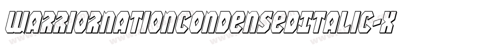 WarriorNationCondensedItalic-xrJV字体转换