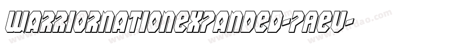 WarriorNationExpanded-pAev字体转换