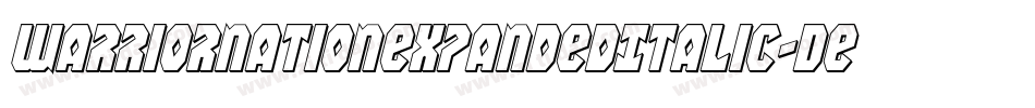 WarriorNationExpandedItalic-DeRx字体转换