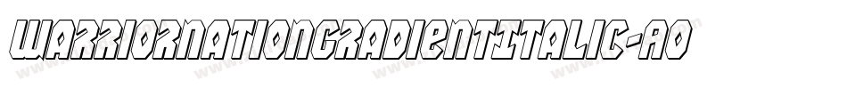 WarriorNationGradientItalic-AolD字体转换
