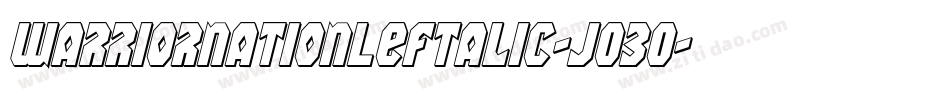 WarriorNationLeftalic-jO3O字体转换