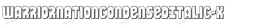 WarriorNationCondensedItalic-xrJV字体转换