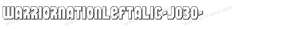 WarriorNationLeftalic-jO3O字体转换
