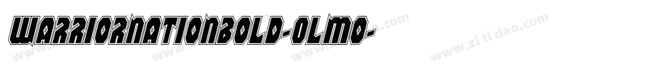 WarriorNationBold-Olmo字体转换