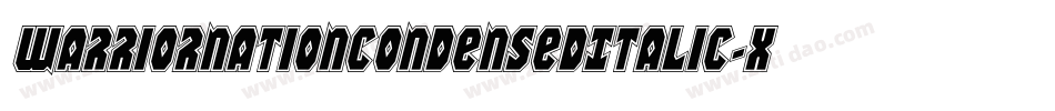 WarriorNationCondensedItalic-xrJV字体转换