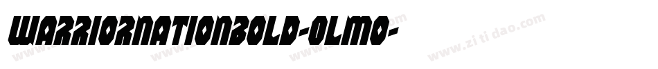 WarriorNationBold-Olmo字体转换
