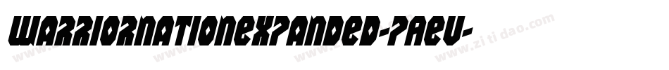 WarriorNationExpanded-pAev字体转换