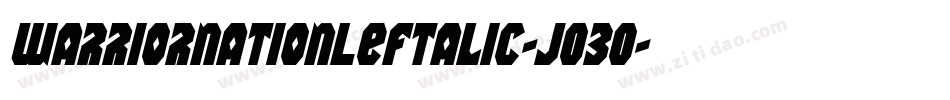 WarriorNationLeftalic-jO3O字体转换