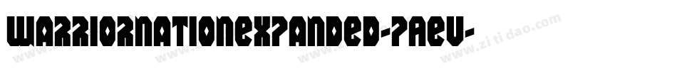 WarriorNationExpanded-pAev字体转换