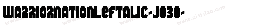 WarriorNationLeftalic-jO3O字体转换