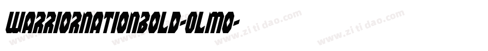 WarriorNationBold-Olmo字体转换