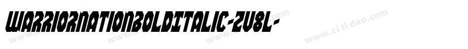 WarriorNationBoldItalic-Zv8l字体转换