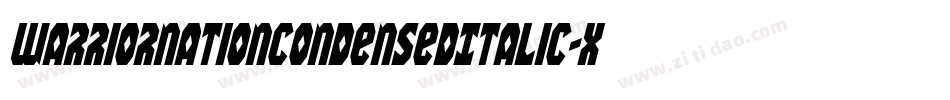 WarriorNationCondensedItalic-xrJV字体转换