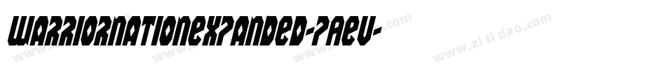 WarriorNationExpanded-pAev字体转换