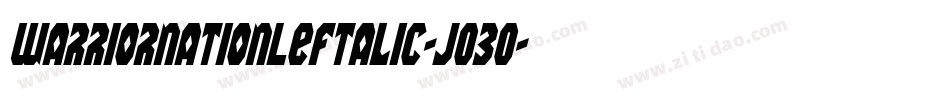 WarriorNationLeftalic-jO3O字体转换