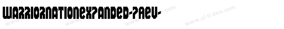 WarriorNationExpanded-pAev字体转换