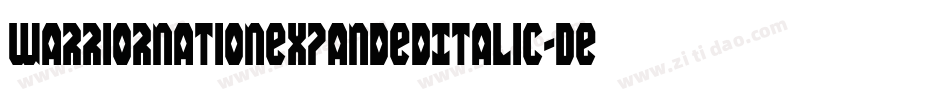WarriorNationExpandedItalic-DeRx字体转换