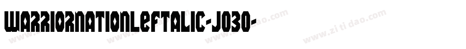 WarriorNationLeftalic-jO3O字体转换