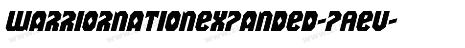 WarriorNationExpanded-pAev字体转换