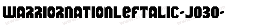WarriorNationLeftalic-jO3O字体转换