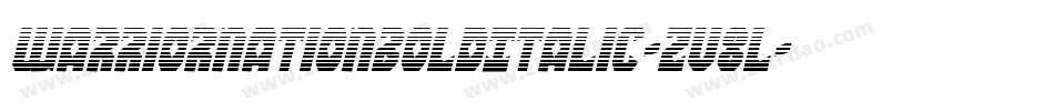WarriorNationBoldItalic-Zv8l字体转换