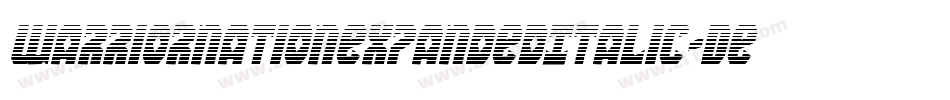 WarriorNationExpandedItalic-DeRx字体转换