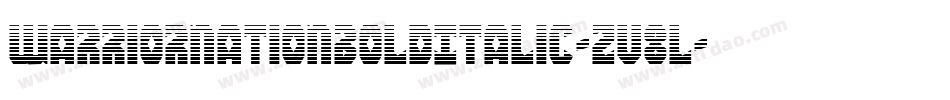 WarriorNationBoldItalic-Zv8l字体转换