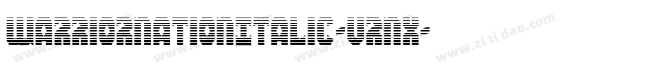 WarriorNationItalic-Vrnx字体转换 WarriorNationItalic-Vrnx字体转换