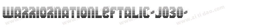 WarriorNationLeftalic-jO3O字体转换