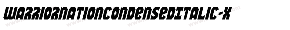 WarriorNationCondensedItalic-xrJV字体转换