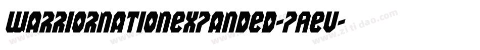 WarriorNationExpanded-pAev字体转换