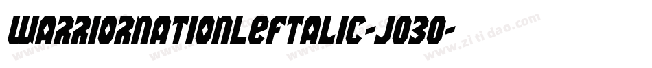 WarriorNationLeftalic-jO3O字体转换