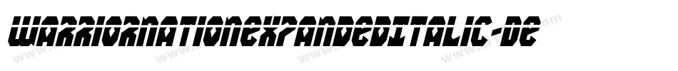 WarriorNationExpandedItalic-DeRx字体转换
