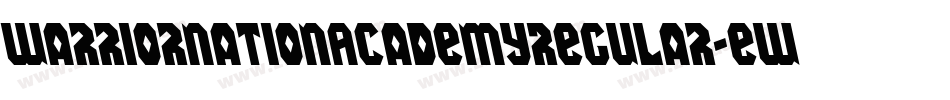 WarriorNationAcademyRegular-EWBg字体转换