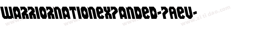 WarriorNationExpanded-pAev字体转换