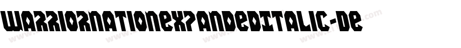 WarriorNationExpandedItalic-DeRx字体转换