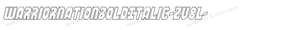 WarriorNationBoldItalic-Zv8l字体转换