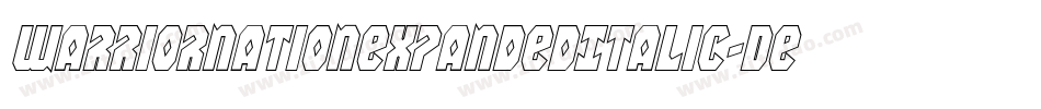WarriorNationExpandedItalic-DeRx字体转换