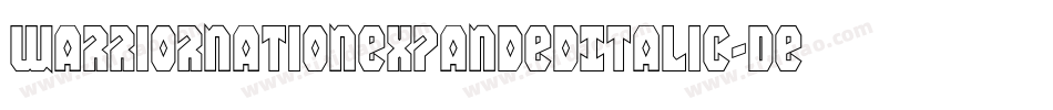 WarriorNationExpandedItalic-DeRx字体转换