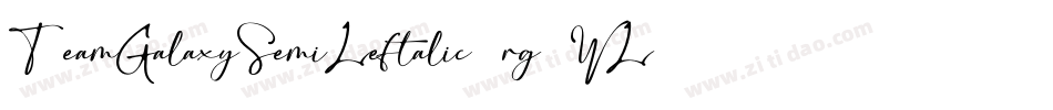 TeamGalaxySemiLeftalic-rg4WL字体转换