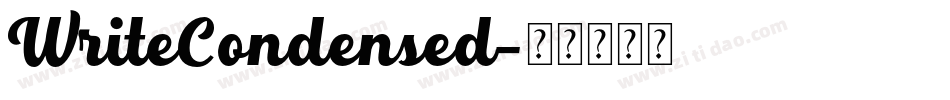 WriteCondensed字体转换