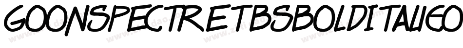 GoonSpectreTbsBoldItalic-Oq9P字体转换