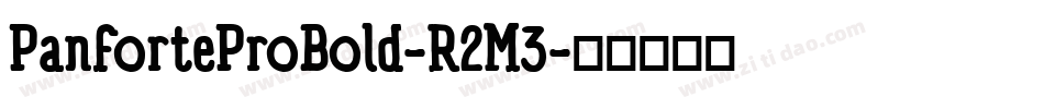 PanforteProBold-R2M3字体转换 PanforteProBold-R2M3字体转换