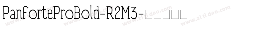 PanforteProBold-R2M3字体转换 PanforteProBold-R2M3字体转换