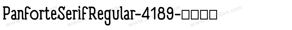 PanforteSerifRegular-4189字体转换 PanforteSerifRegular-4189字体转换